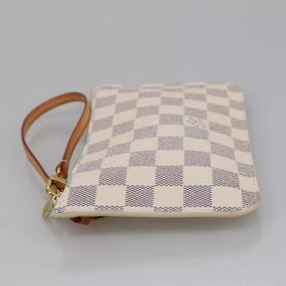 LOUIS VUITTON Damier Azur Neverfull PM Pouch Accessory Pouch LV Auth - Picture 12 of 15